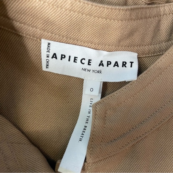 Apiece Apart Nueva Aragon Mini Cotton Linen Safari Dress In Camel Size 0 - Picture 4 of 9